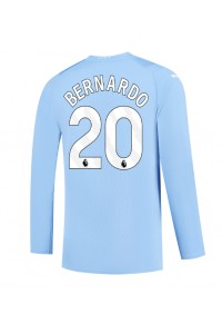 Manchester City Bernardo Silva #20 Jalkapallovaatteet Kotipaita 2023-24 Pitkähihainen